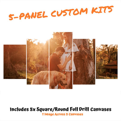 5 Panels Diamond Painting | Photo Custom