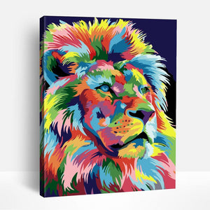 Abstract Lion in Colors | Paint By Numbers