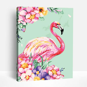 Flamingo and Flowers | Paint By Numbers