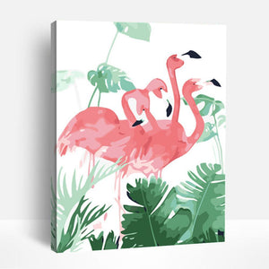 Blush Pink Flamingos | Paint By Numbers