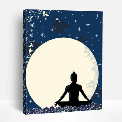 Buddha Under Moonlight | Paint By Numbers