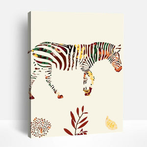 Colorful Zebra Print | Paint By Numbers