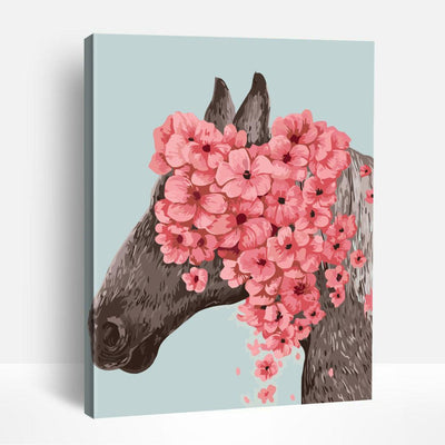 Horse With Flowers | Paint By Numbers