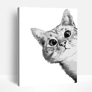 Peekaboo Cat | Paint By Numbers