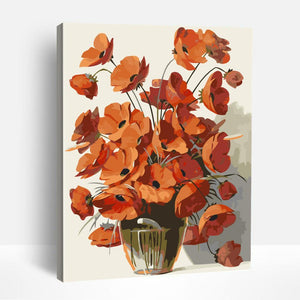 Poppy in Vase | Paint By Numbers