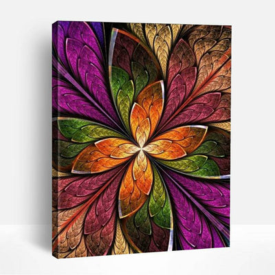 Fractal Flower in Multicolors | Paint By Numbers