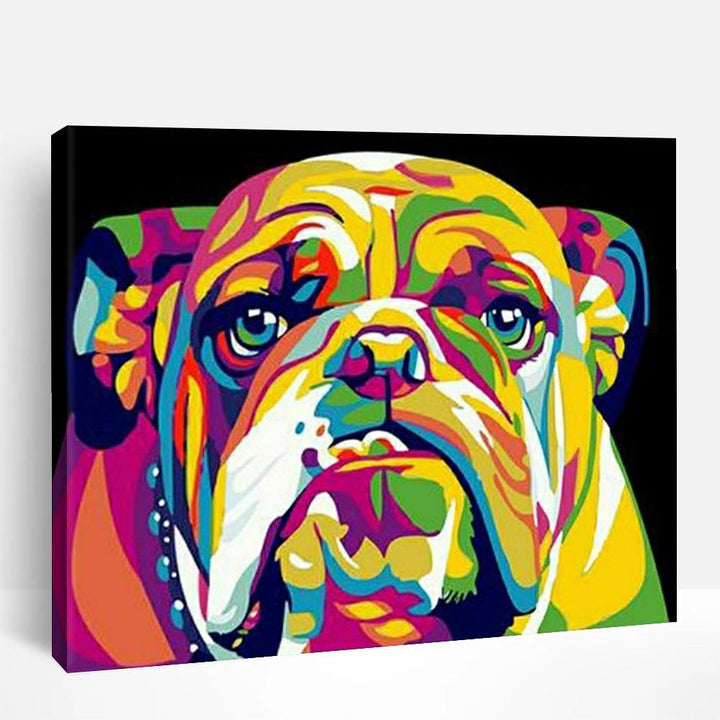 Abstract Bulldog | Paint By Numbers