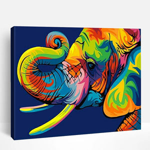 Abstract Colorful Elephant | Paint By Numbers