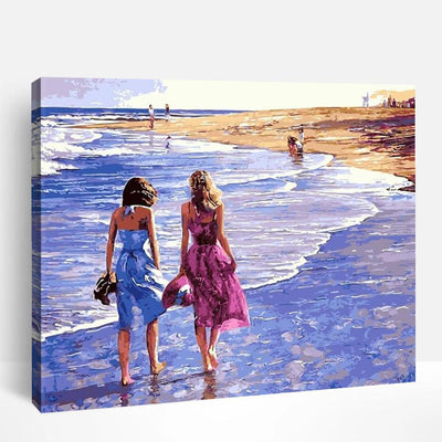 Friends on Beach | Paint By Numbers