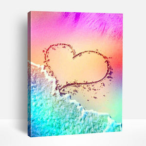 Love Heart on Sand | Paint By Numbers