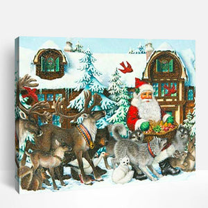 Santa and Christmas Friends | Paint By Numbers