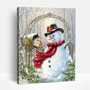 Snowman and Letterbox | Paint By Numbers