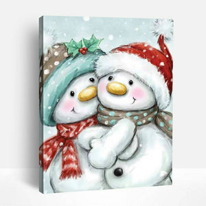 Snowman Hugs | Paint By Numbers