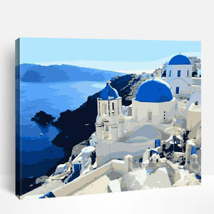 Santorini Rooftop | Paint By Numbers