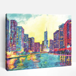 Colorful Cityscape | Paint By Numbers