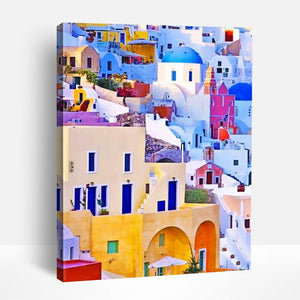 Vibrant Blue Domes | Paint By Numbers