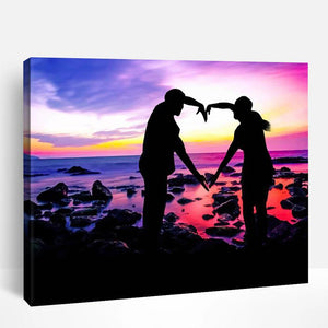 Couple Love Silhouette | Paint By Numbers