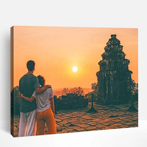 Serene Couple Under Sunset | Paint By Numbers