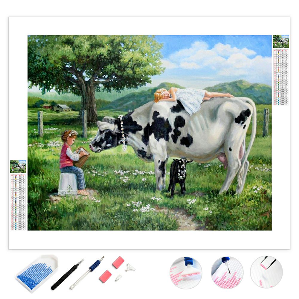 Cow in the Farm | Diamond Painting
