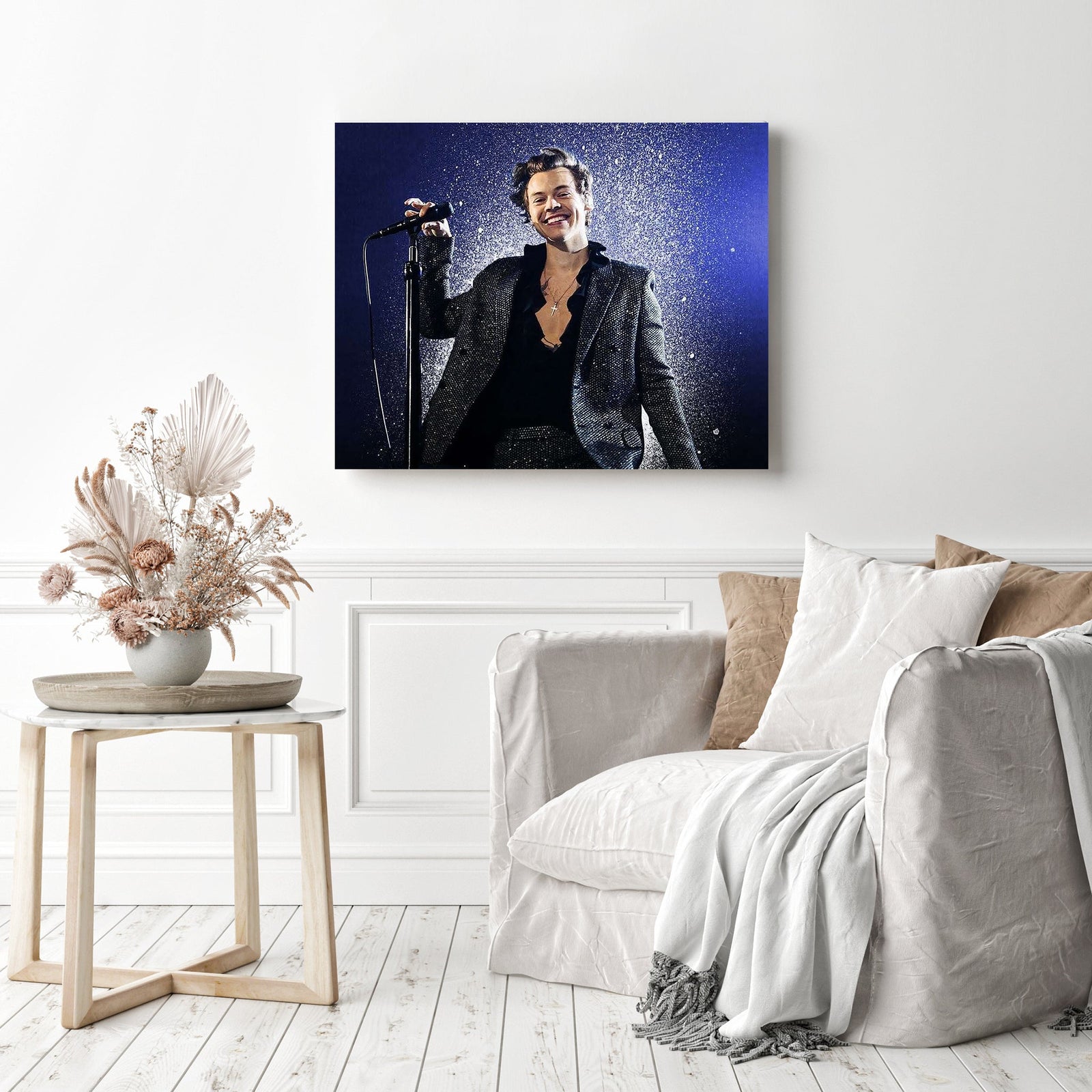 The Star Harry Styles | Diamond Painting Displayed as Home Decor