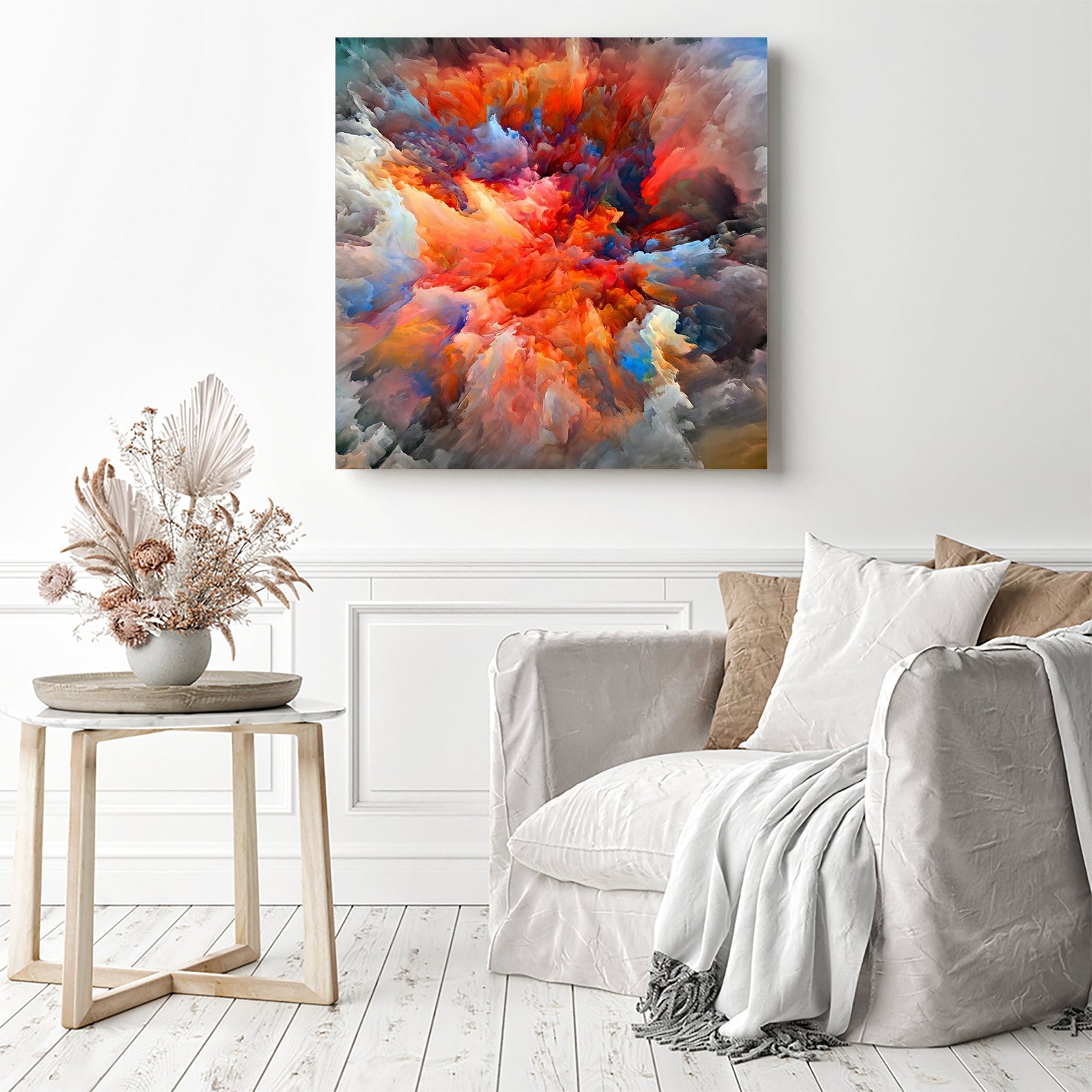 Abstract Explosion | Diamond Painting Displayed as Home Decor