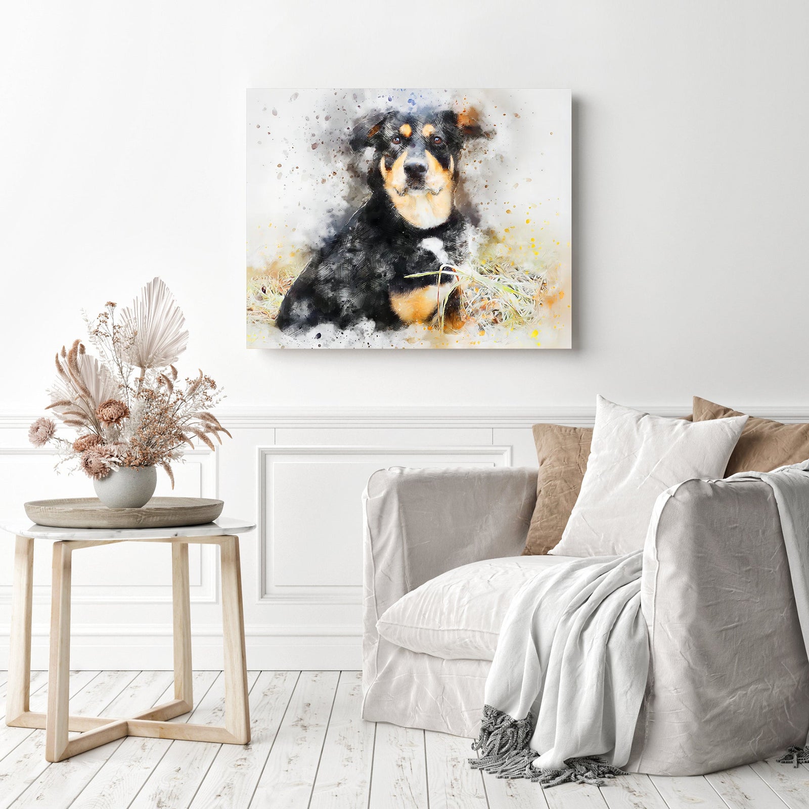 Dog Drawing | Diamond Painting Displayed as Home Decor