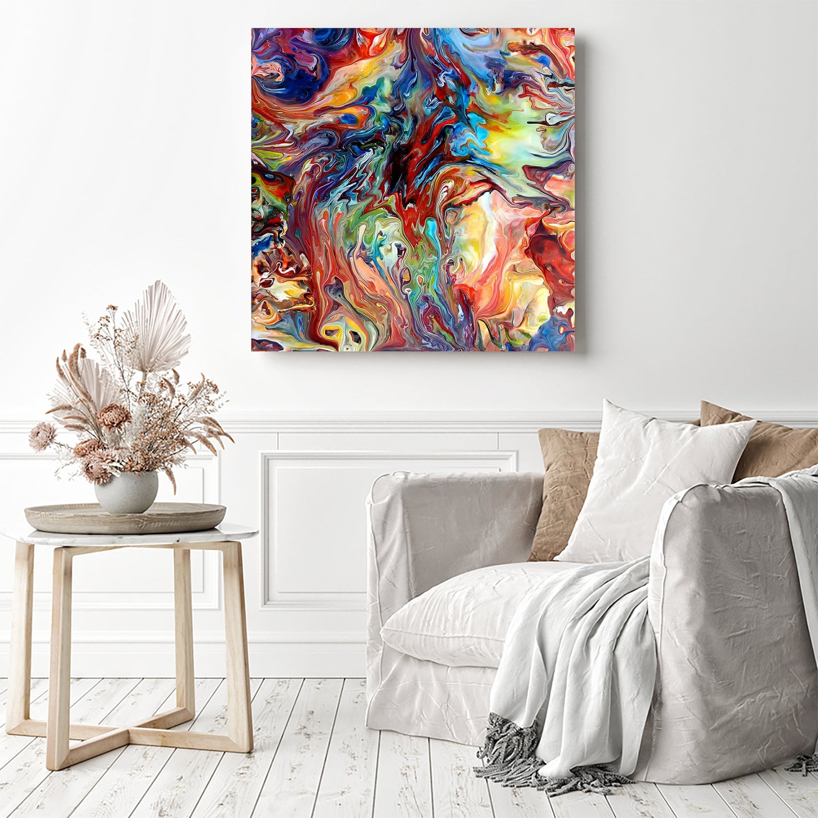 Abstract Fluid | Diamond Painting Displayed as Home Decor