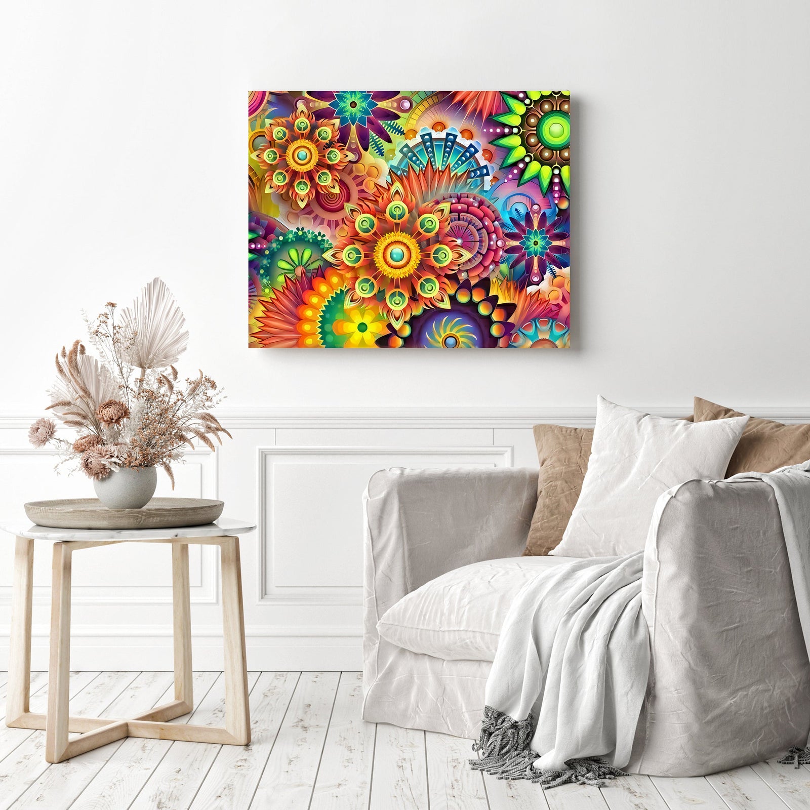 Floral Magic | Diamond Painting Displayed as Home Decor