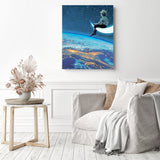 Talking to the Stars | Diamond Painting Displayed as Home Decor