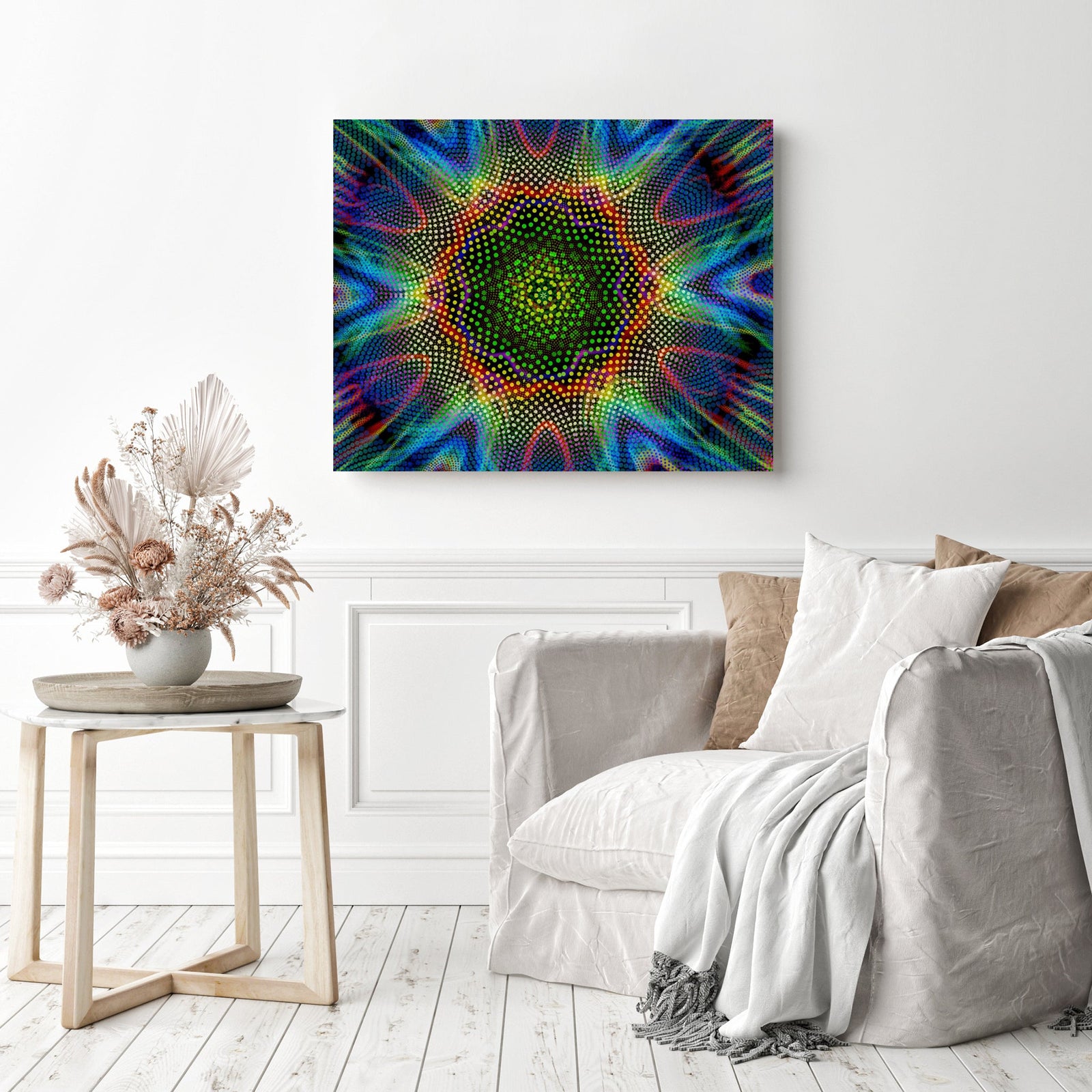 Kaleidoscope Art | Diamond Painting Displayed as Home Decor