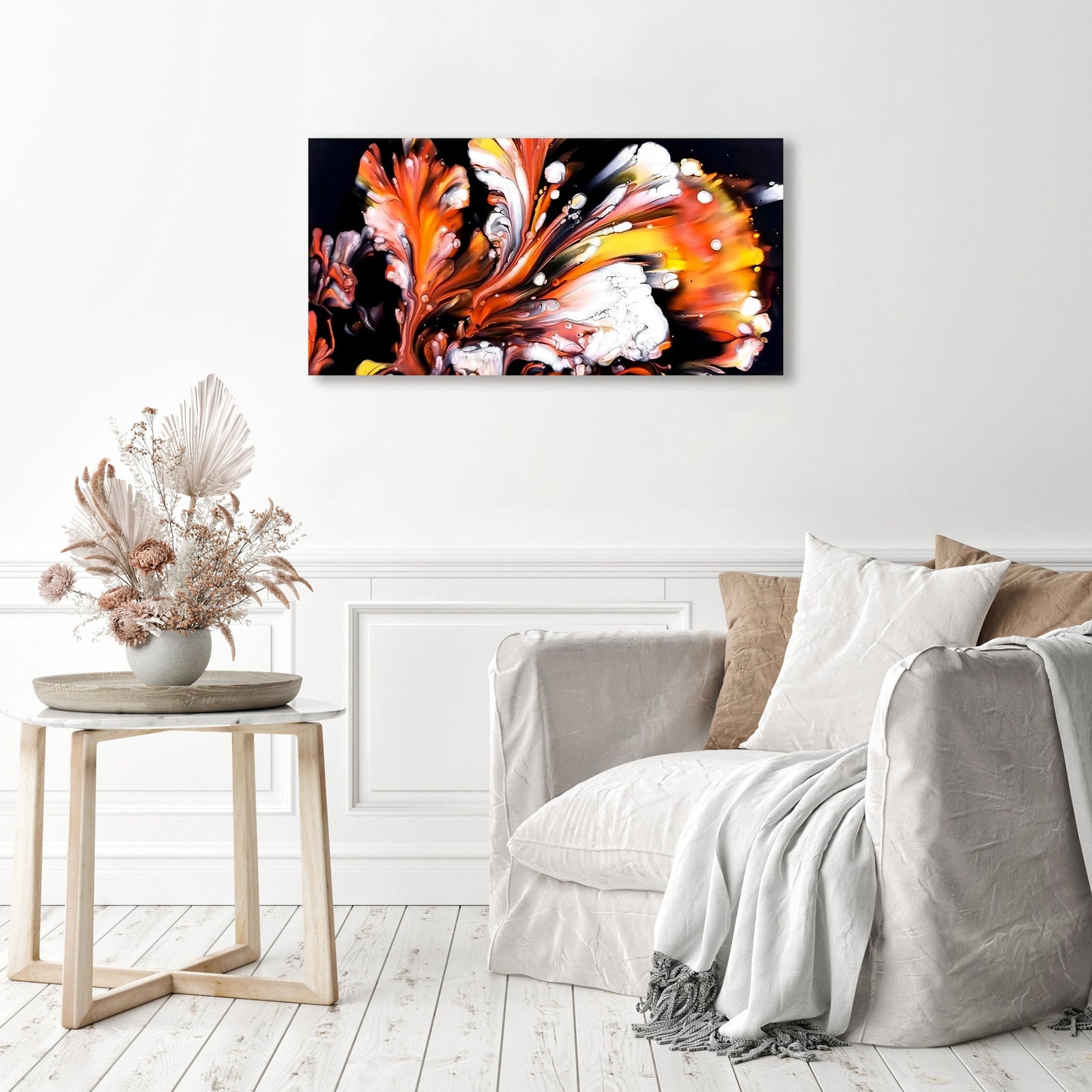 Abstract Shapes | Diamond Painting Displayed as Home Decor