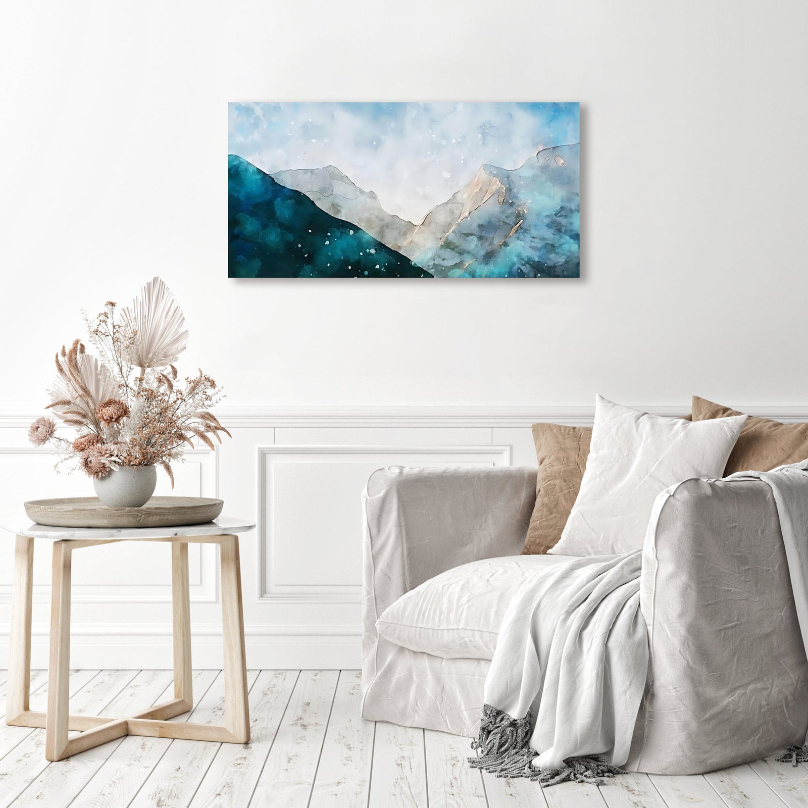 Montain Peaks | Diamond Painting Displayed as Home Decor