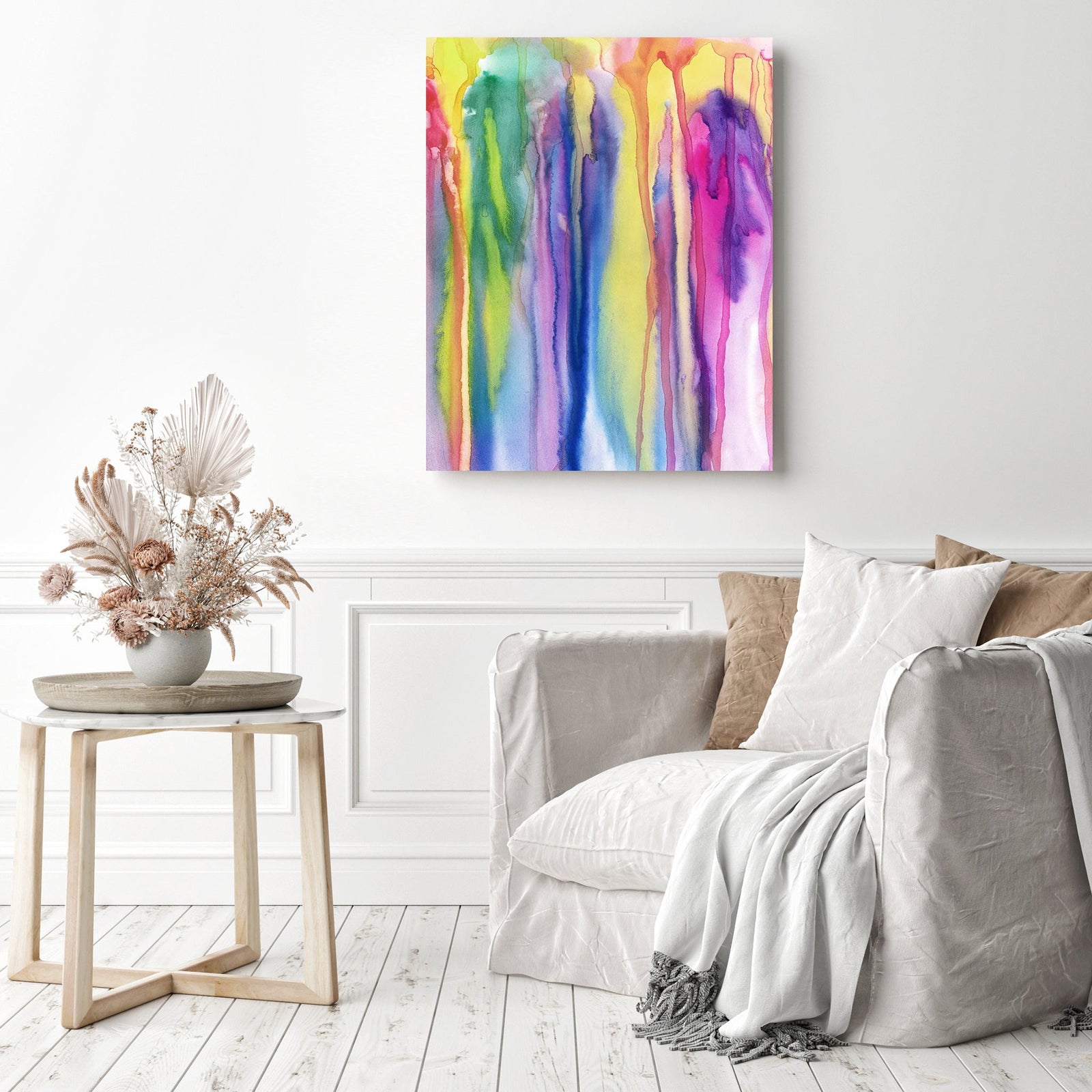 Watercolor Drip | Diamond Painting Displayed as Home Decor