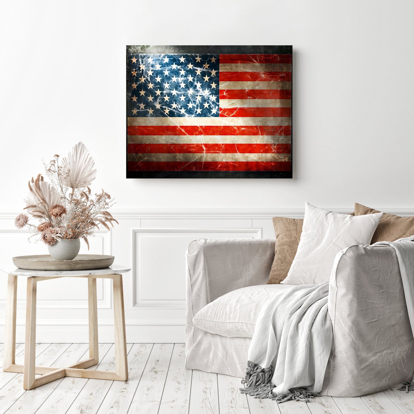 Stars and Stripes | Diamond Painting Displayed as Home Decor