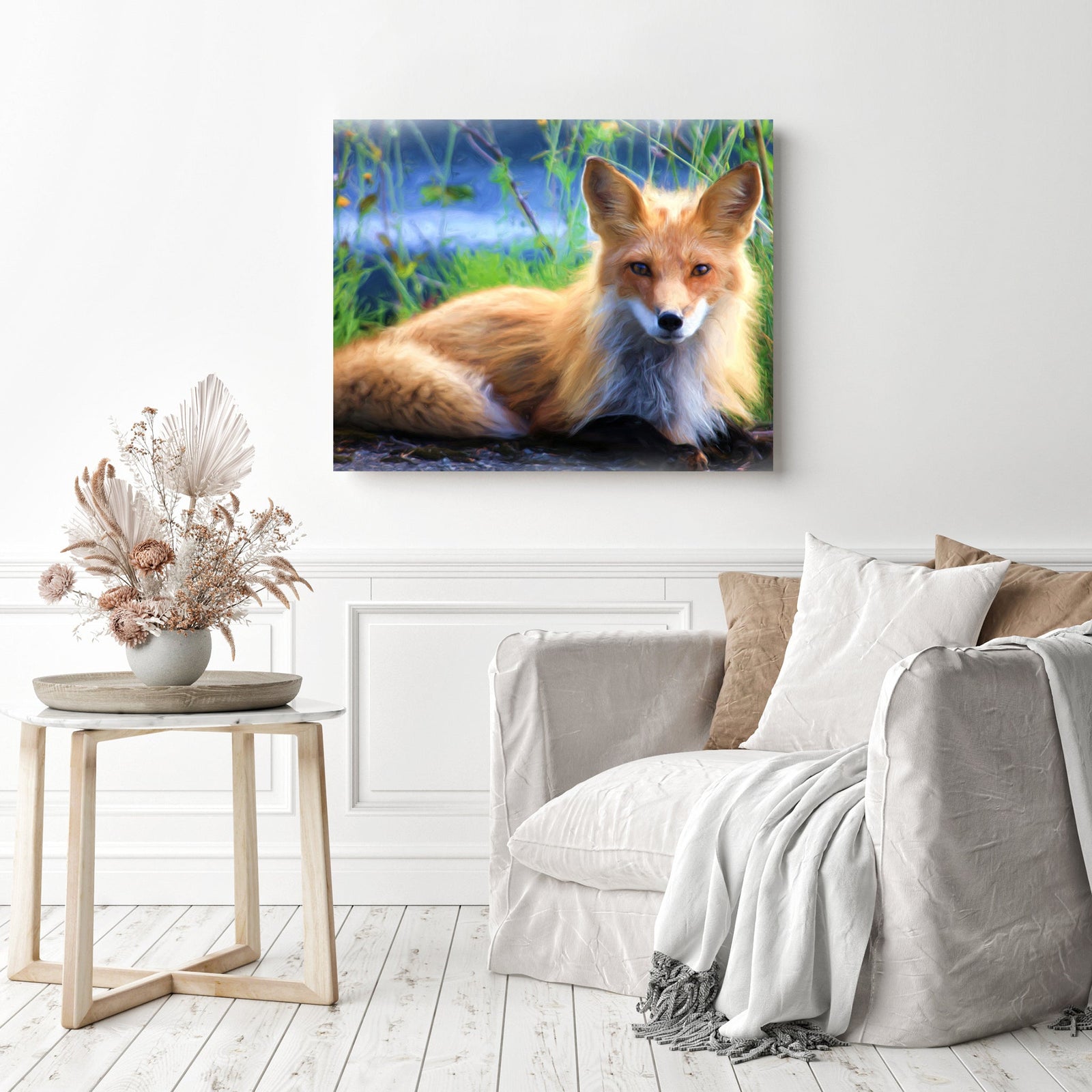 Fox | Diamond Painting Displayed as Home Decor