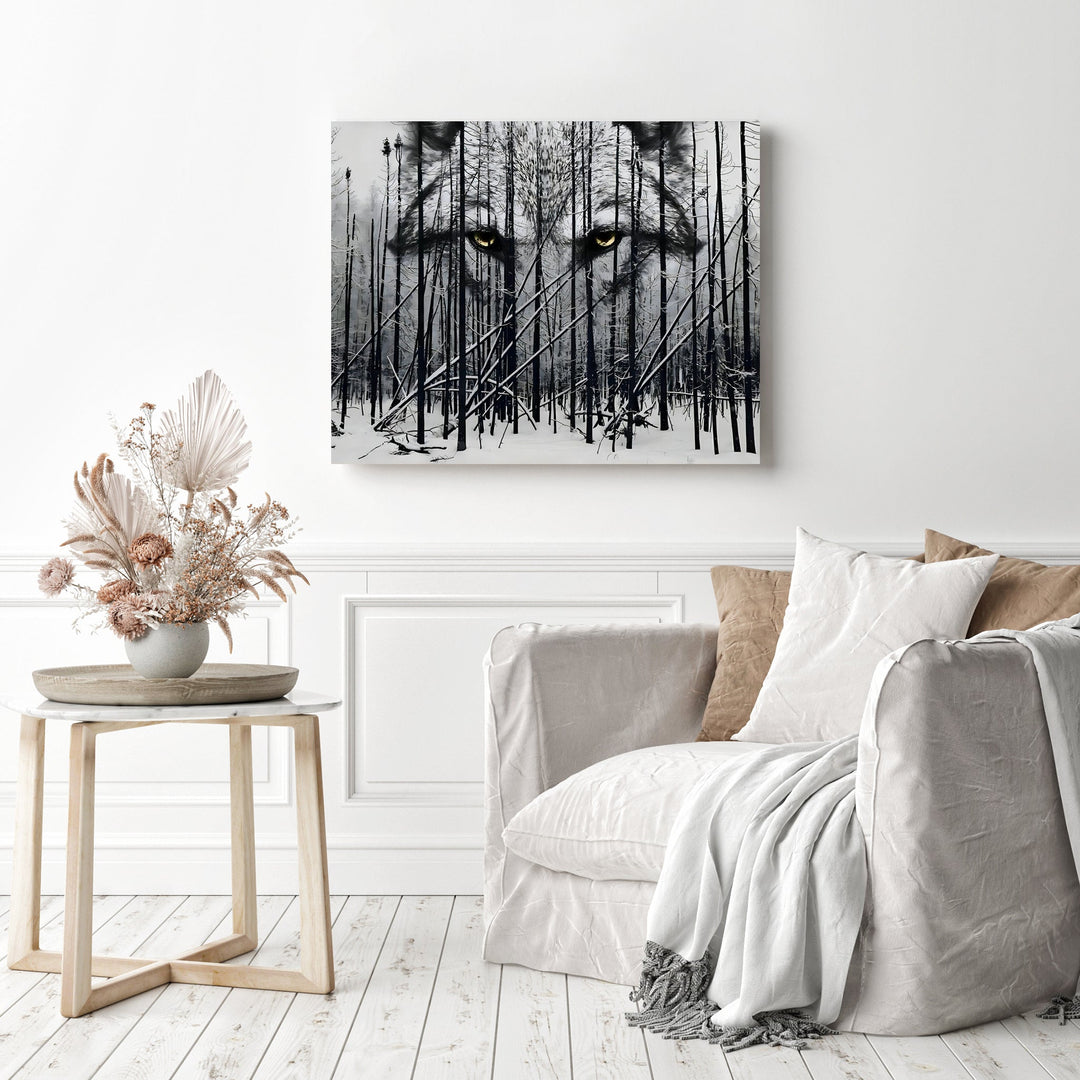 Wolf Winter Woods | Diamond Painting