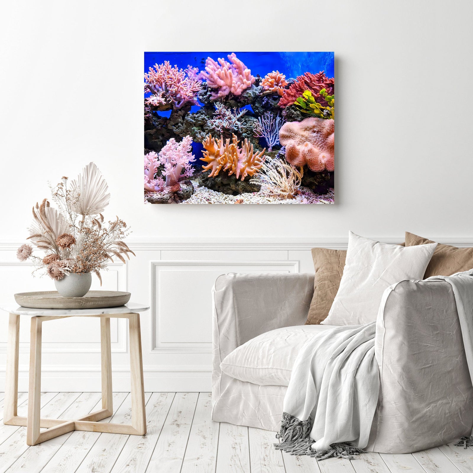 Coral | Diamond Painting Displayed as Home Decor