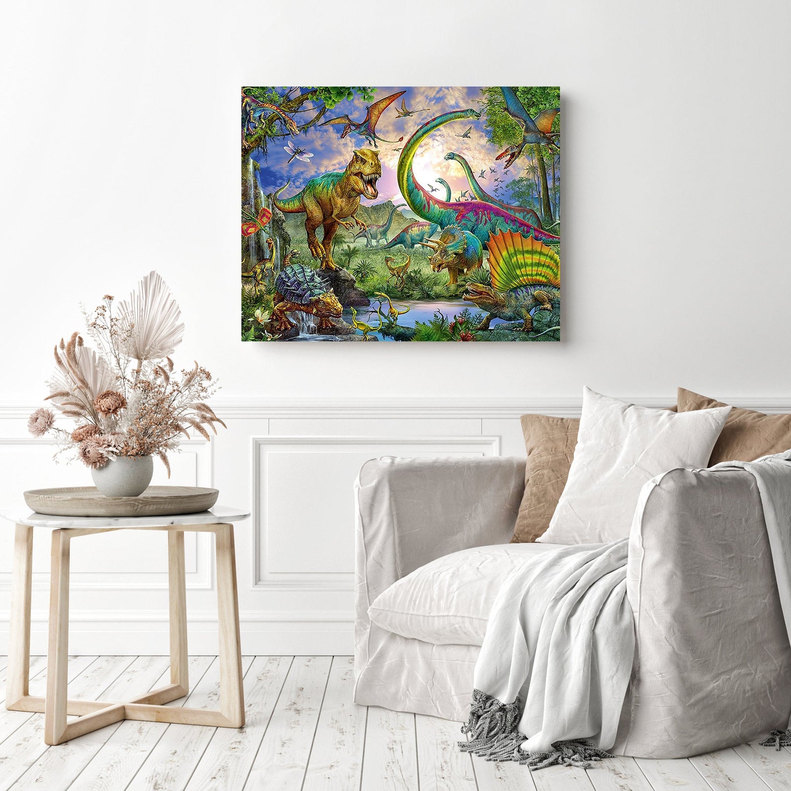 Dinosaur | Diamond Painting Displayed as Home Decor