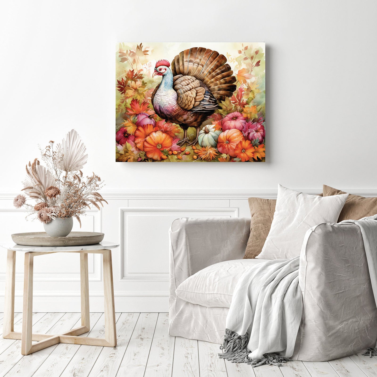 Autumn Elegance | Diamond Painting Displayed as Home Decor