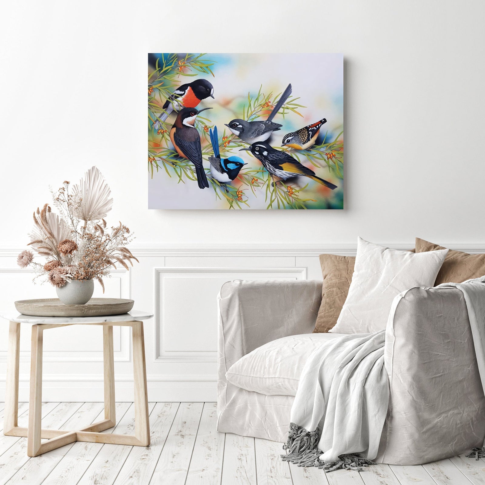 My Garden Birds | Diamond Painting Displayed as Home Decor