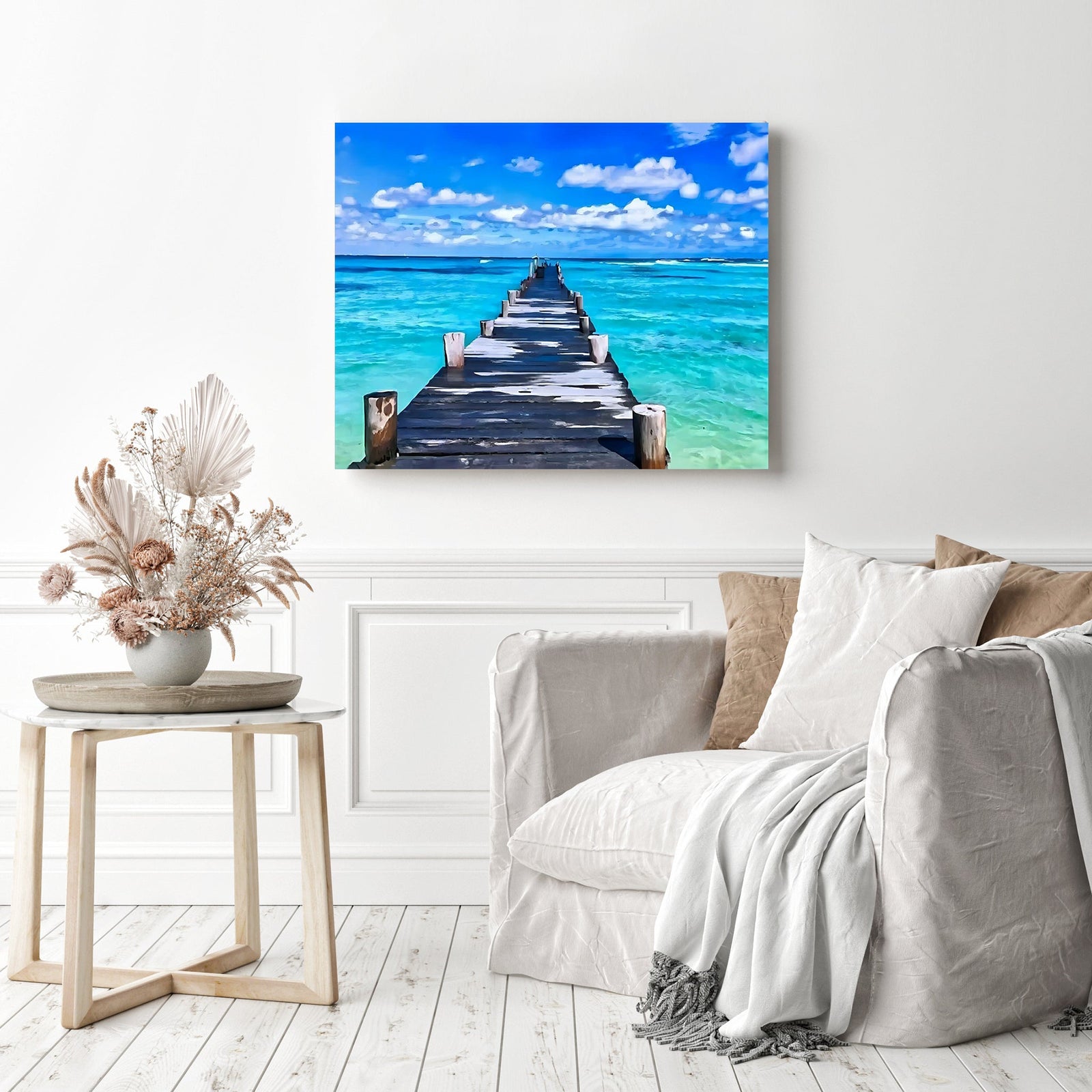 Summer Embarkment | Diamond Painting Displayed as Home Decor