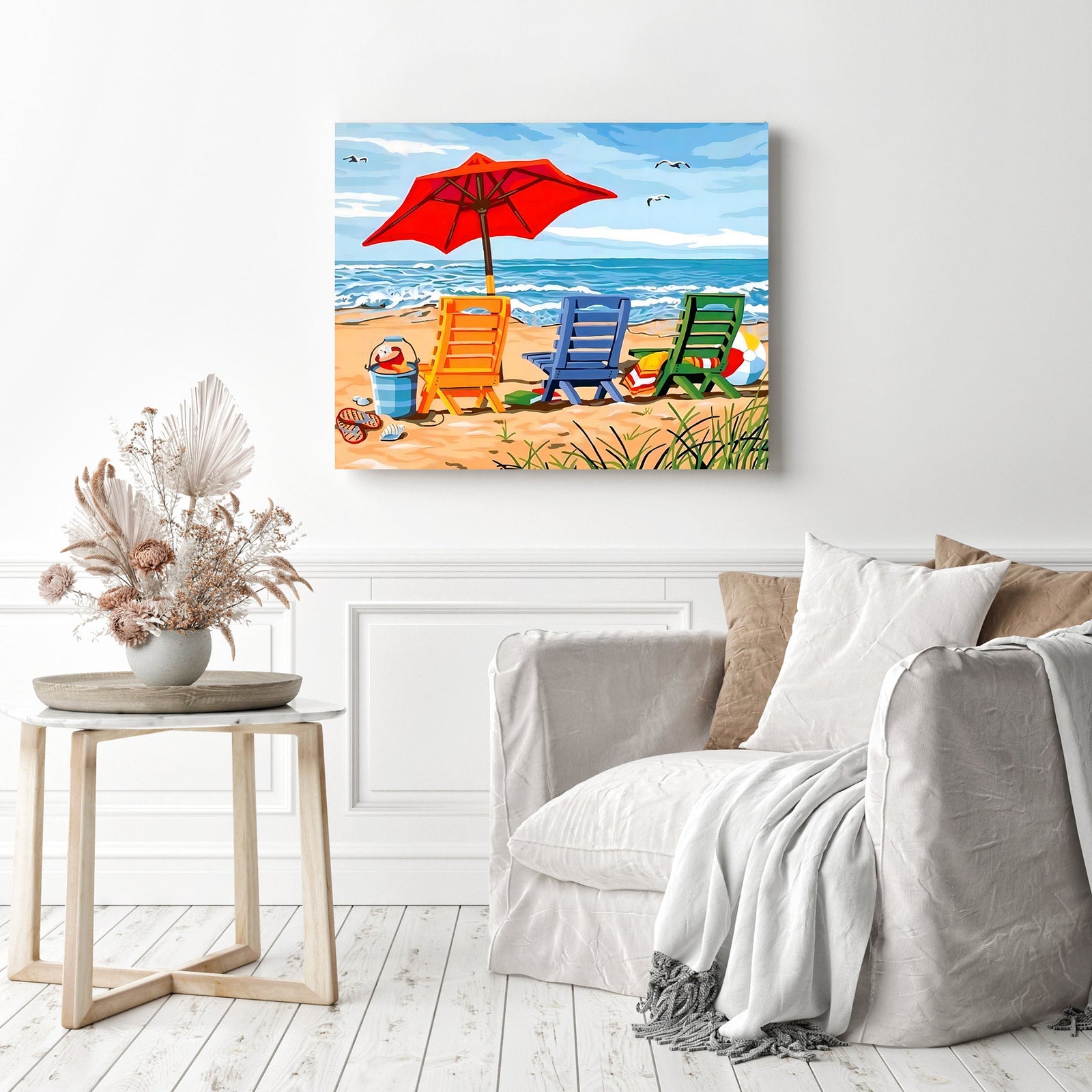 Vacations at the Beach | Diamond Painting Displayed as Home Decor