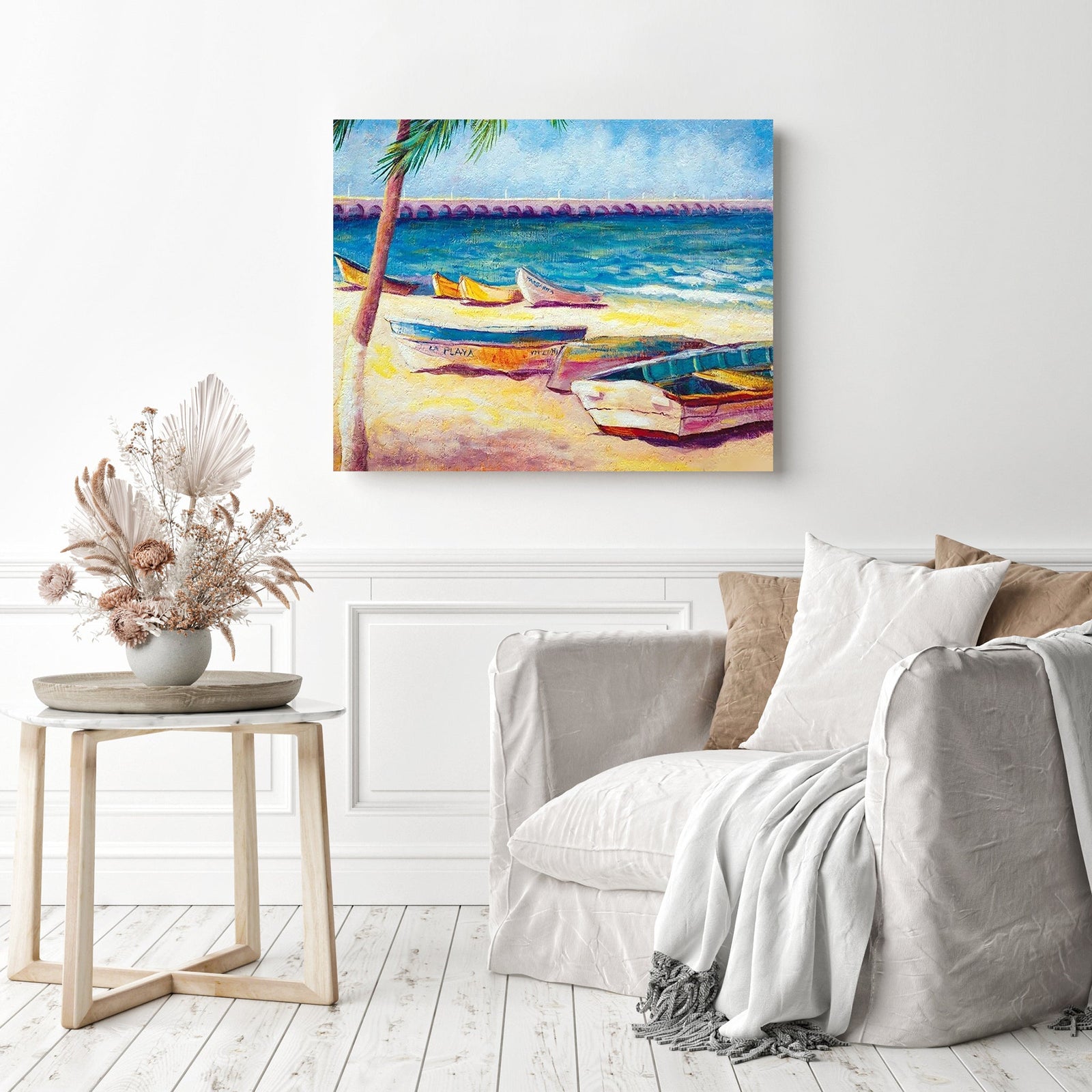 Mexican Beach | Diamond Painting Displayed as Home Decor