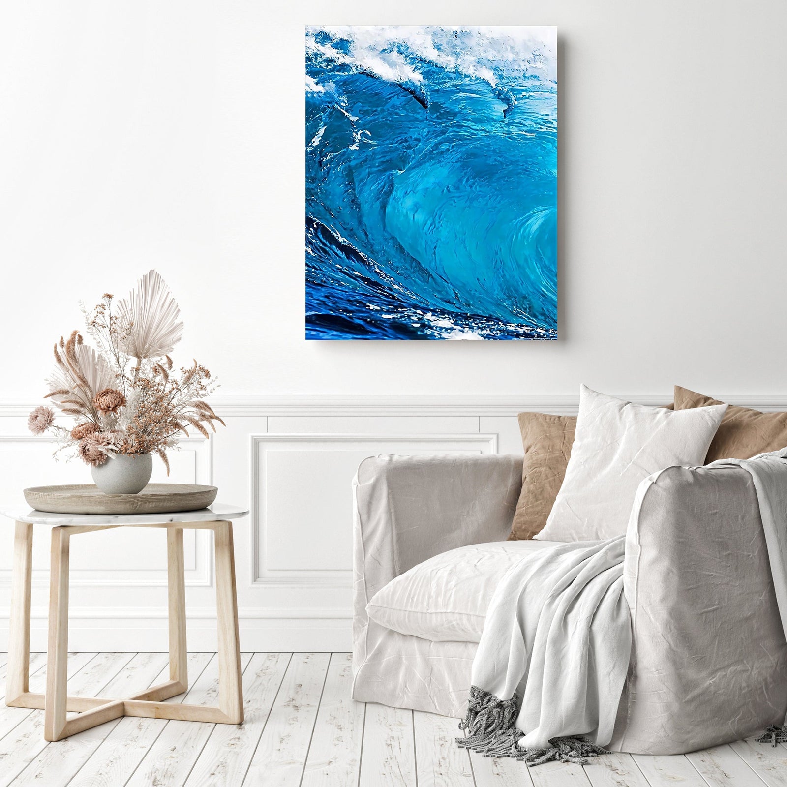 Beach Waves | Diamond Painting Displayed as Home Decor