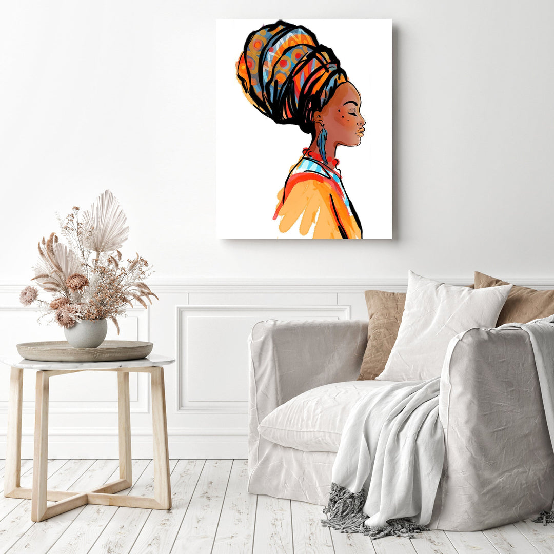 African Woman Turban | Diamond Painting