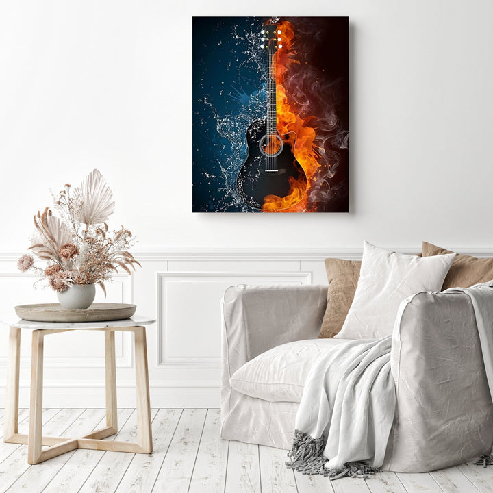 Fire & Water Guitar | Diamond Painting