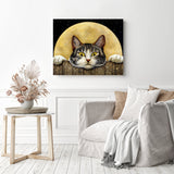 Funny Cat | Diamond Painting Displayed as Home Decor