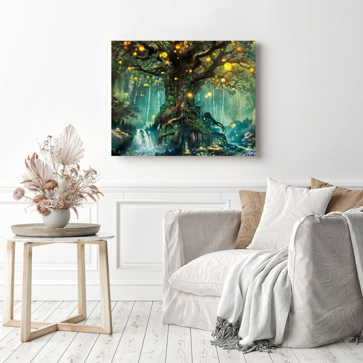 Fantasy Magic Lamp Tree | Diamond Painting