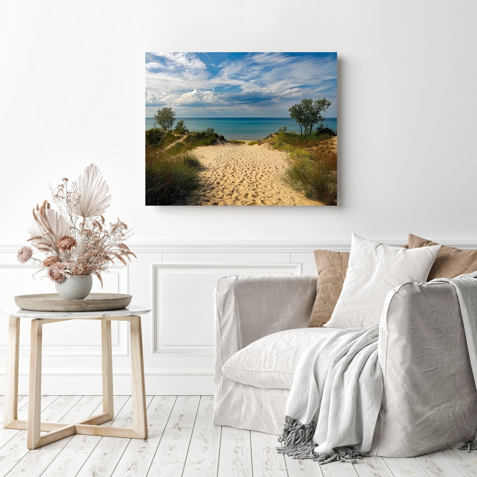 Beach Path | Diamond Painting Displayed as Home Decor