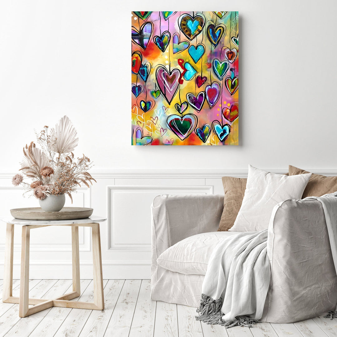 Hanging Hearts | Diamond Painting